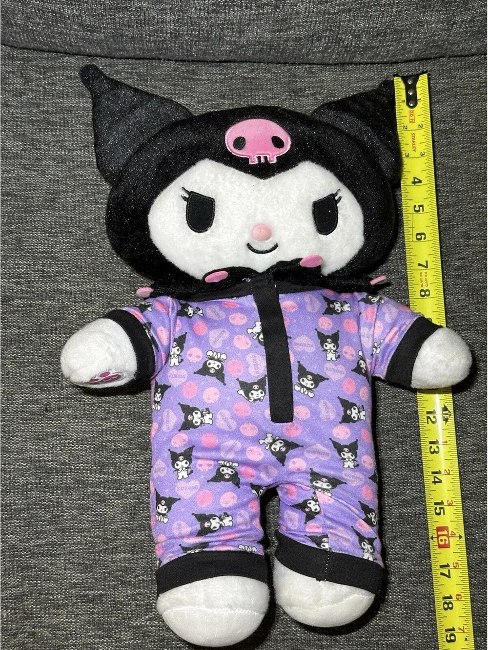 Kuromi Build A Bear BAB Sanrio With Pajamas No Tush Tag 17